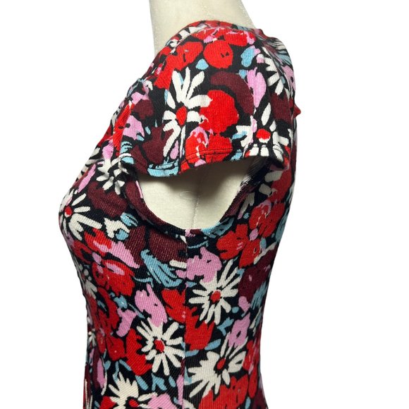 Free People Key To Your Heart Floral Mini Dress in Black Combo Size Small - Picture 4 of 12